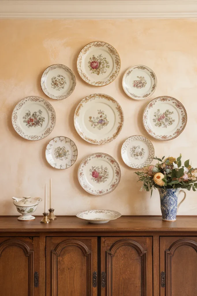 Vintage China Plate Wall