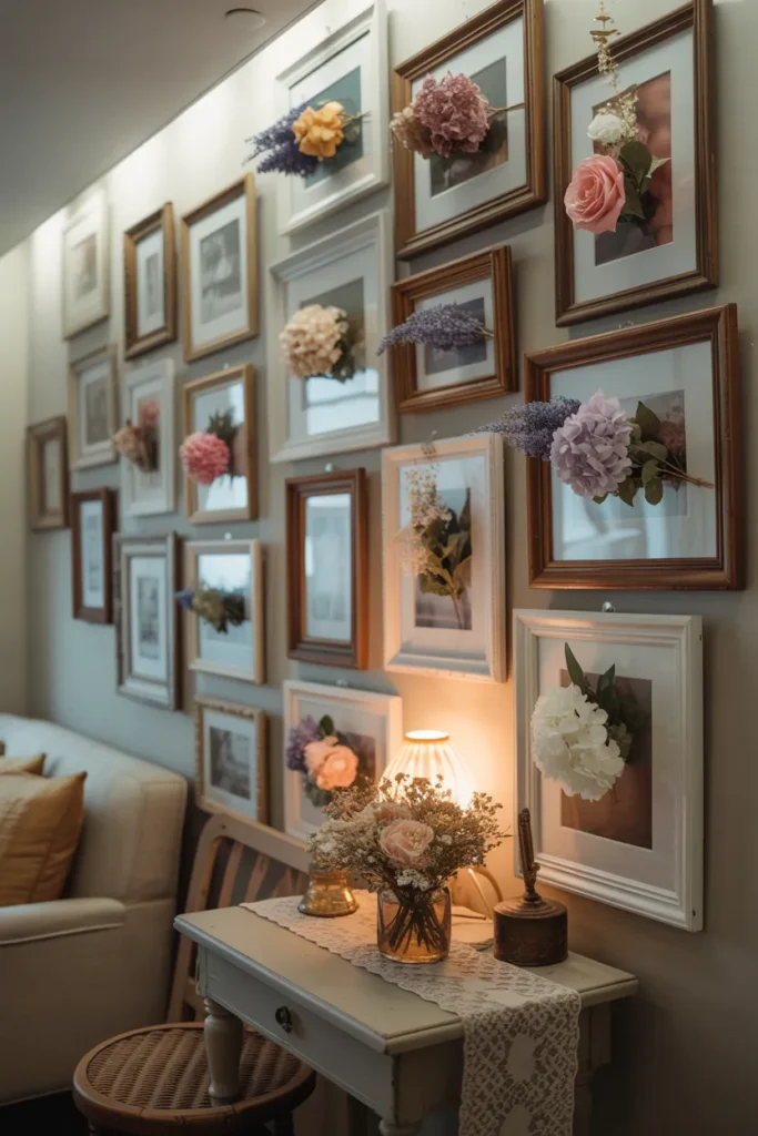 Vintage Frame Flower Collage