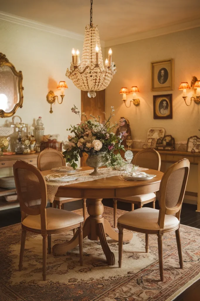 Vintage Inspired Round Table Charm