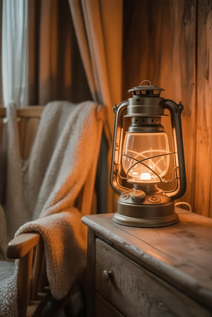 19 Nursery Lighting Ideas That Instantly Turn Baby Rooms Into Cozy Wonderlands 19 Vintage Lantern Light for Storybook Charm