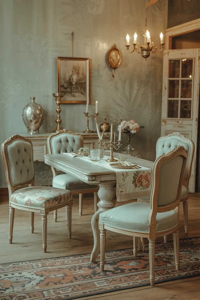 Vintage Upholstered Dining Chairs