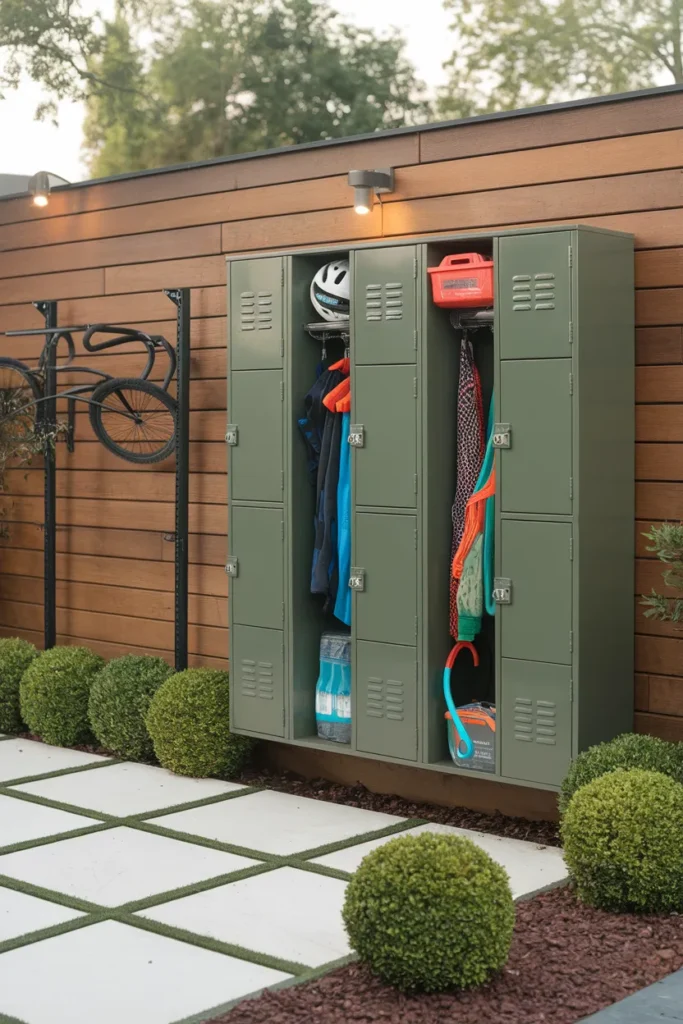 Wall-Mounted Lockers for Backyard Gear