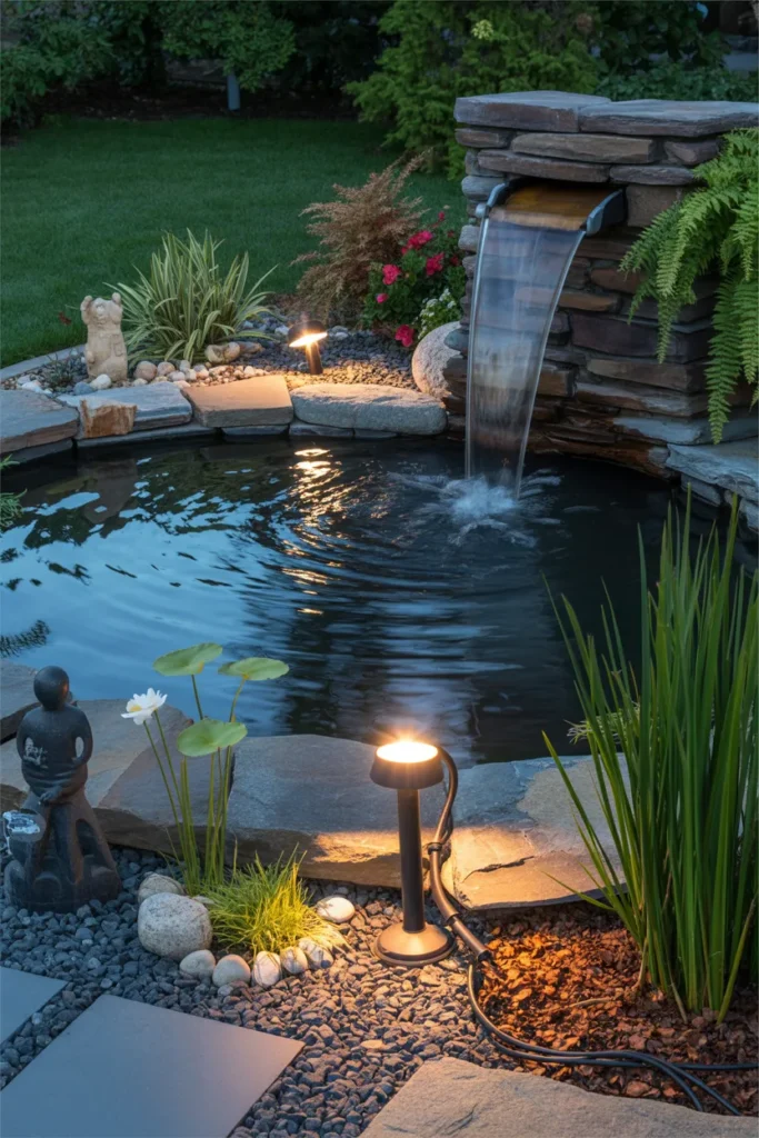Water Feature Illumination for Serenity