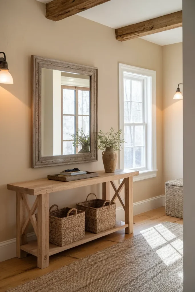 Vintage Mirrors Ideas That Transform Empty Walls Into Pure Magic 2 Weathered Wood Frame Mirror with Rustic Charm