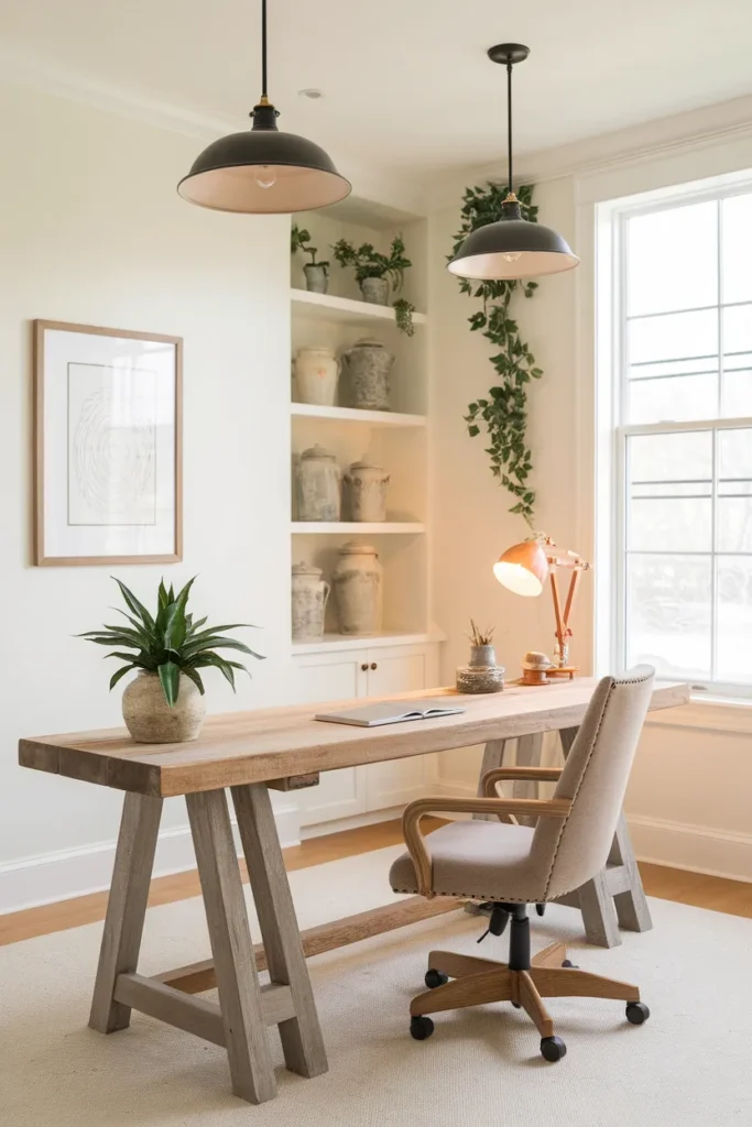 Weathered Wood and White Walls