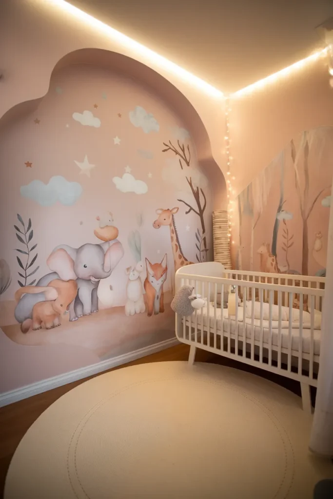 Whimsical Animal Wall Murals