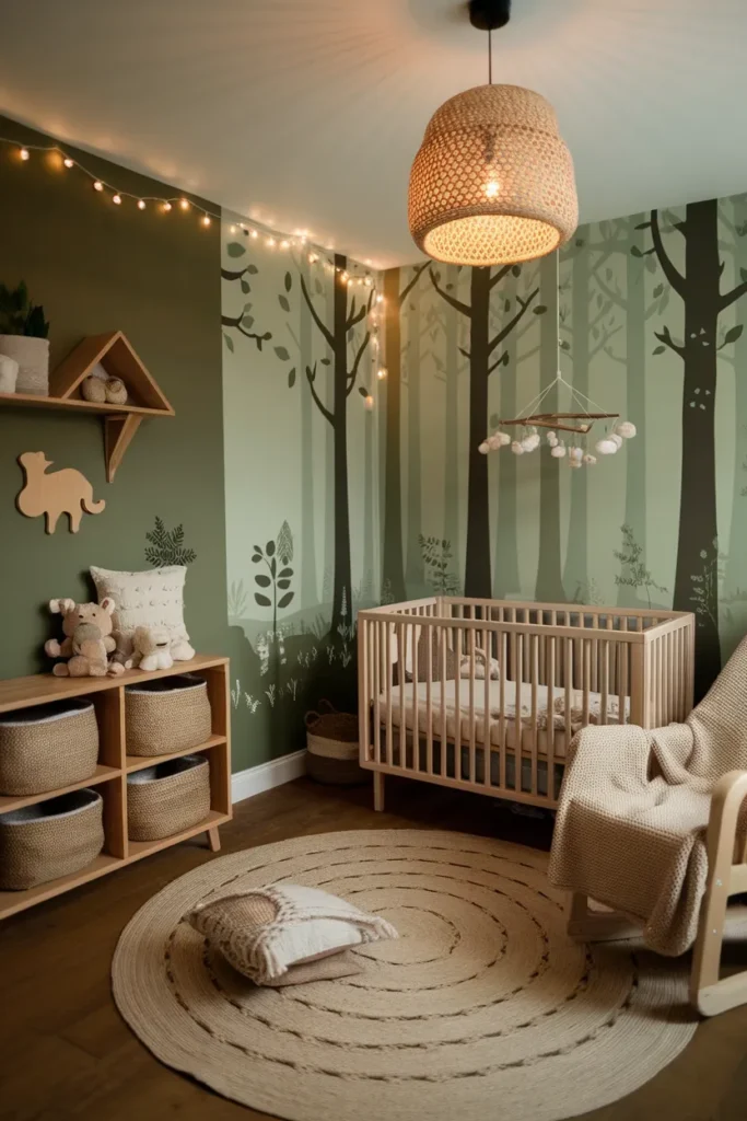 Woodland Retreat with Sage Green Walls