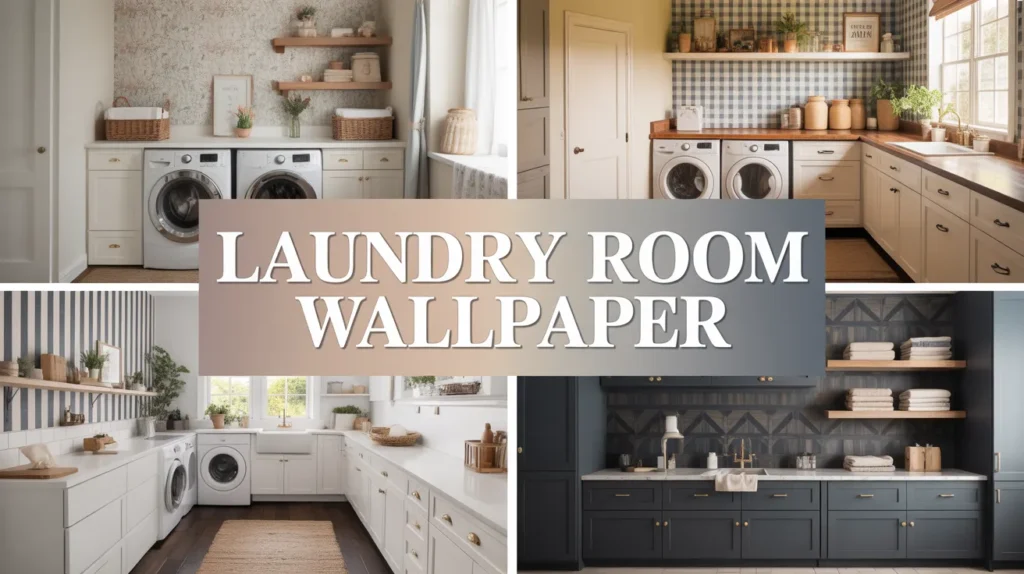 laundry room wallpaper